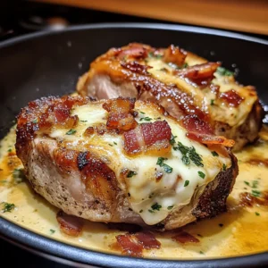 Pork Chops Stuffed with Smoked Gouda and Bacon - 30 Minutes Easy Delicious