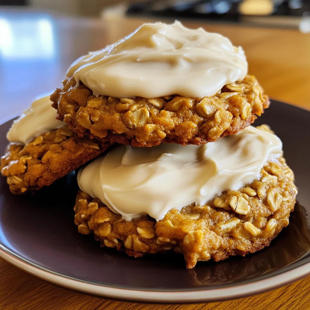Bake Irresistible Pumpkin Oatmeal Cookies with Maple Frosting 4 Pumpkin Oatmeal Cookies 12 Minutes Perfectly Delicious