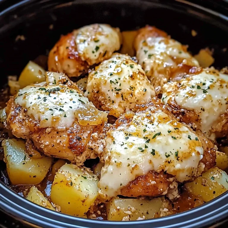 Slow Cooker Garlic Parmesan Chicken and Potatoes Easy Delicious