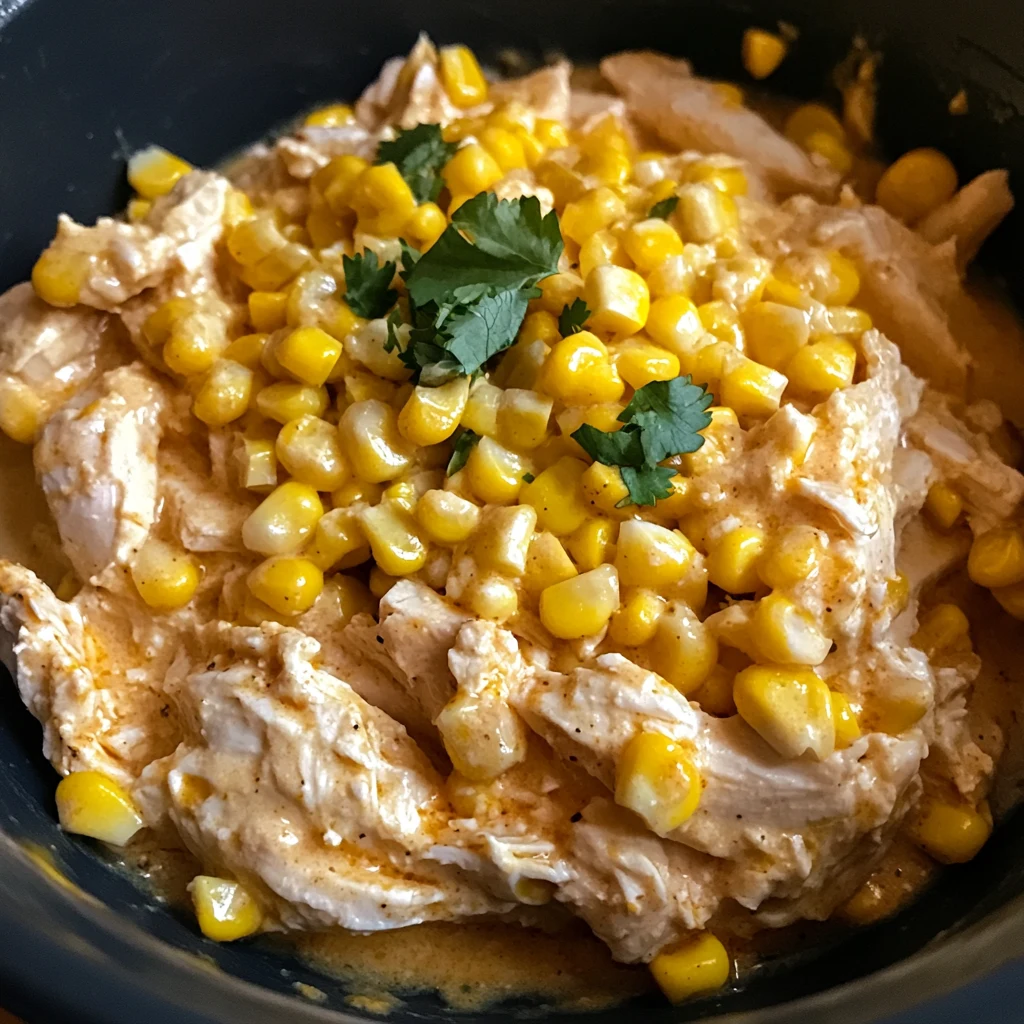 Indulge in Flavorful Slow Cooker Street Corn Chicken Tonight! 4 Slow Cooker Street Corn Chicken 4 Ingredients Easy Delicious