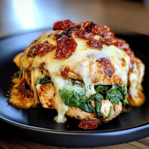 Sundried Tomato & Spinach Chicken 4 Servings Easy Delicious