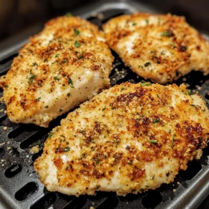Air Fryer Garlic Parmesan Crusted Chicken 30 Minutes Amazing