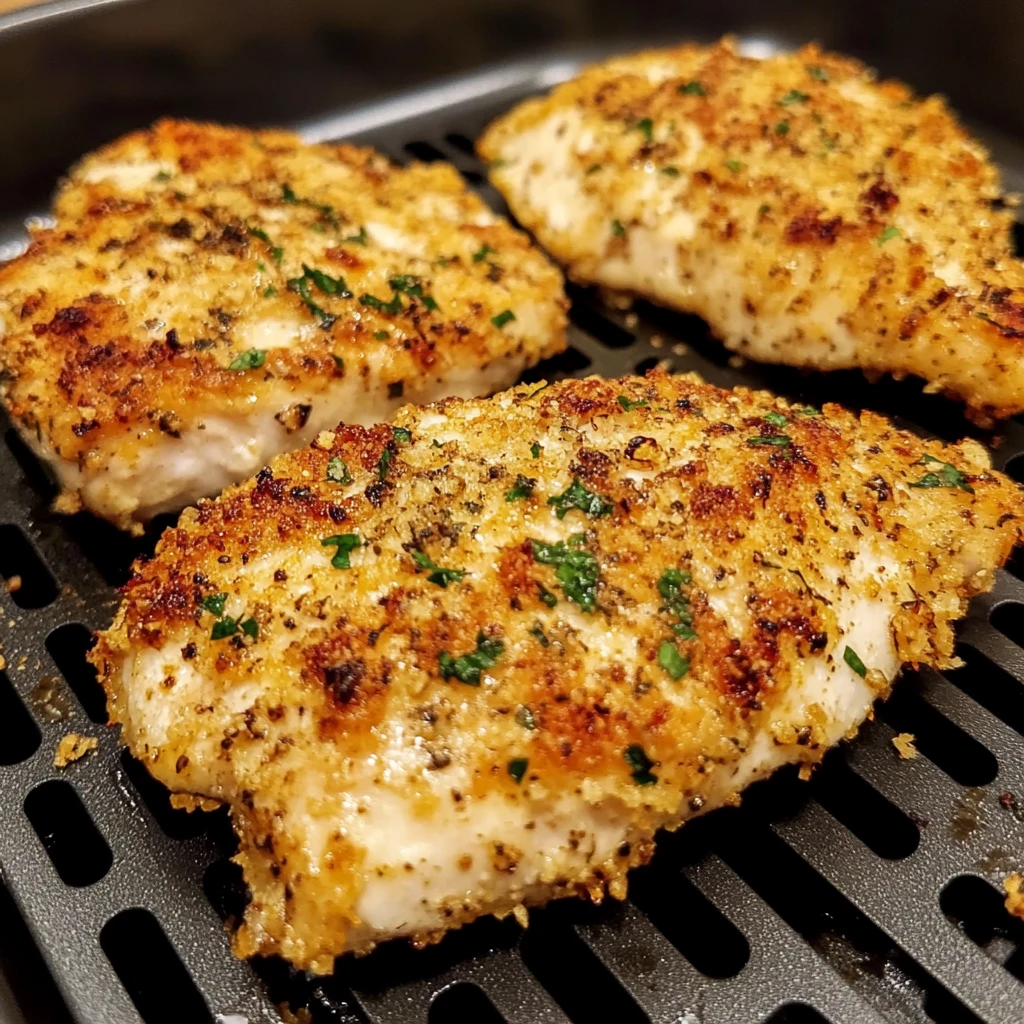Discover the Juicy Air Fryer Garlic Parmesan Crusted Chicken Recipe 4 Air Fryer Garlic Parmesan Crusted Chicken 30 Minutes Amazing