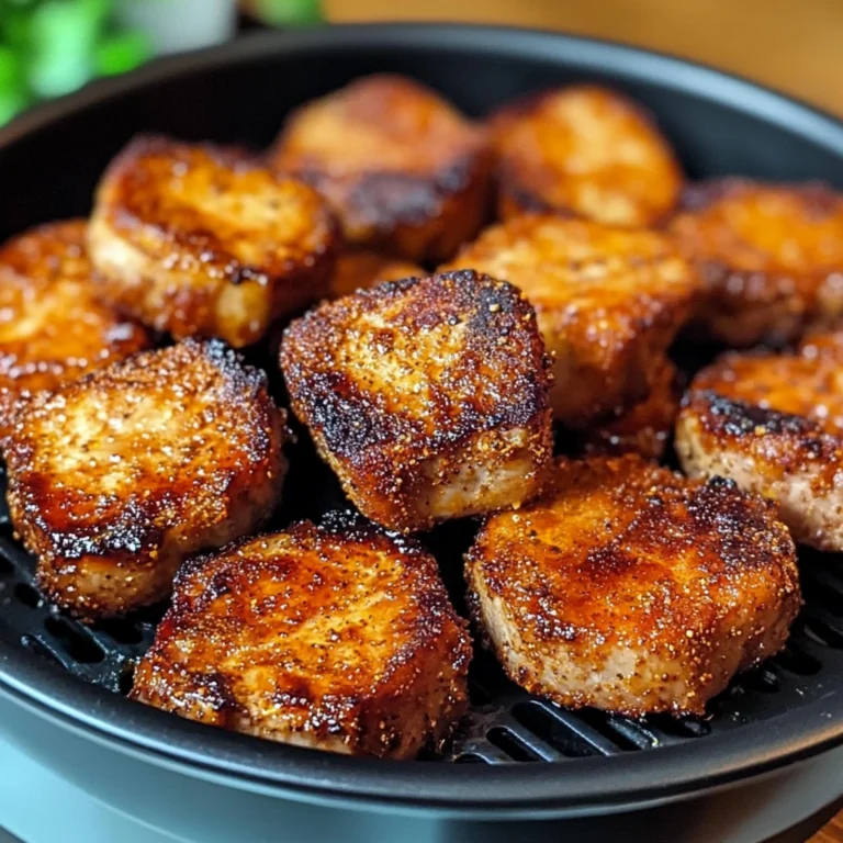 Savor the Flavor with Air Fryer Pork Chop Bites Recipe 3 Air Fryer Pork Chop Bites 4 Servings Ultimate Delicious