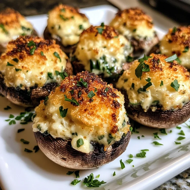 Air Fryer Stuffed Mushrooms 8 Minutes Easy Delicious