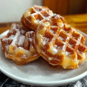 Apple Fritter Waffle Donuts 4 Servings Ultimate Delicious