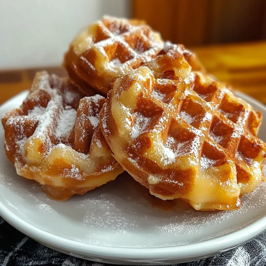 Apple Fritter Waffle Donuts 4 Servings Ultimate Delicious