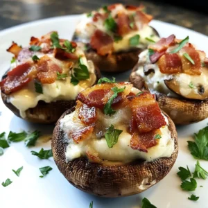 Bacon Stuffed Mushrooms 8 Ingredients Quick Delicious