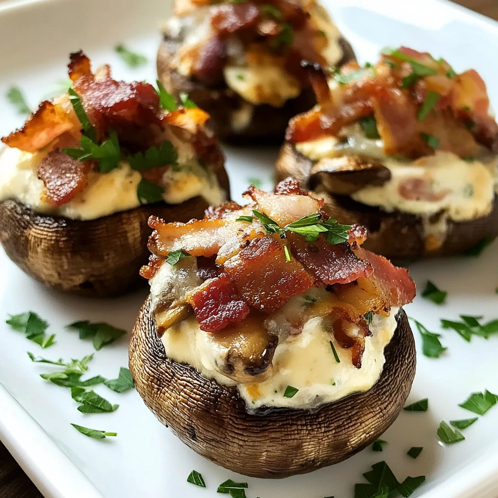Indulge in Savory Bacon Stuffed Mushrooms for Any Occasion 4 Bacon Stuffed Mushrooms 24 Ingredients Quick Delicious