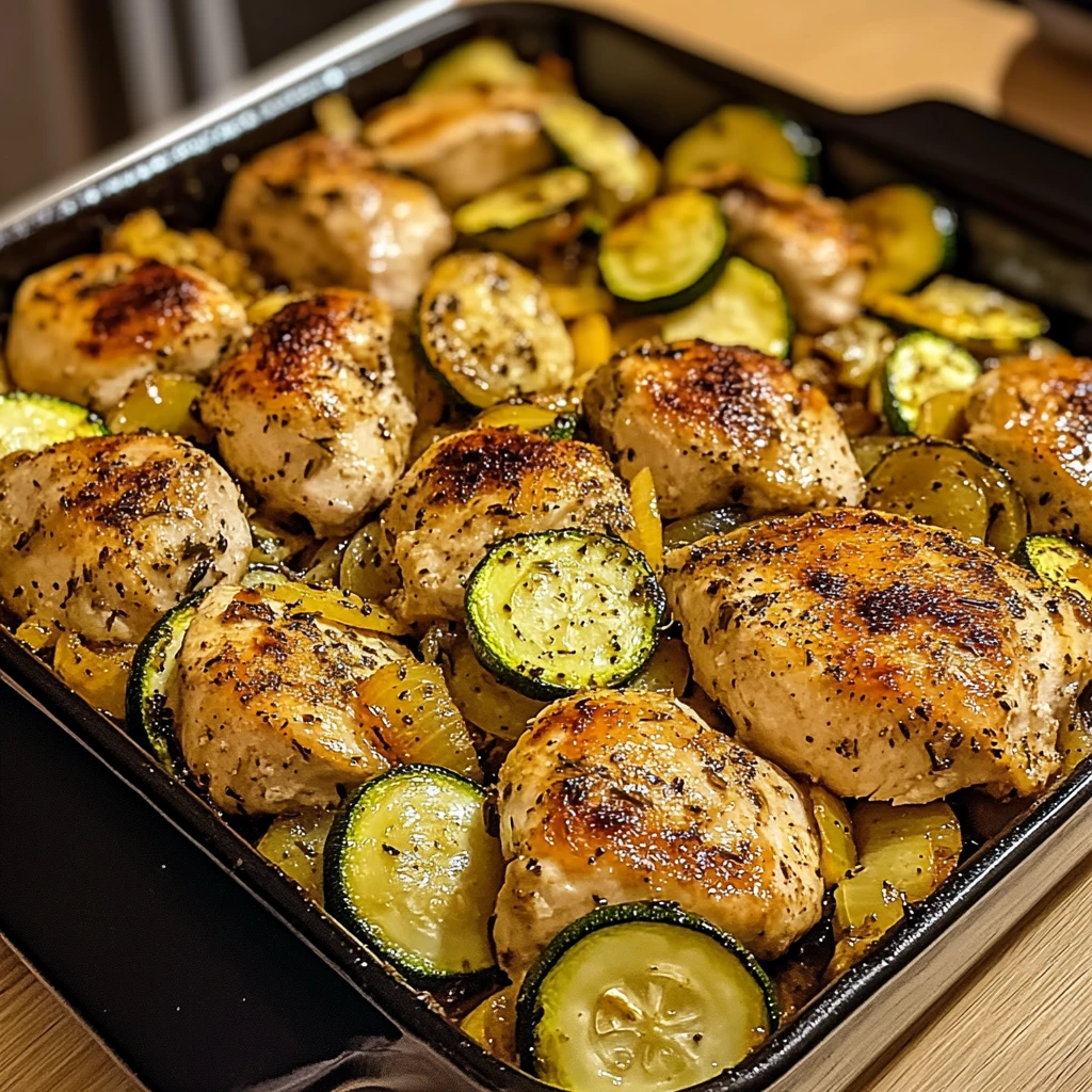 Baked Chicken and Zucchini 30 Minutes Easy Delicious