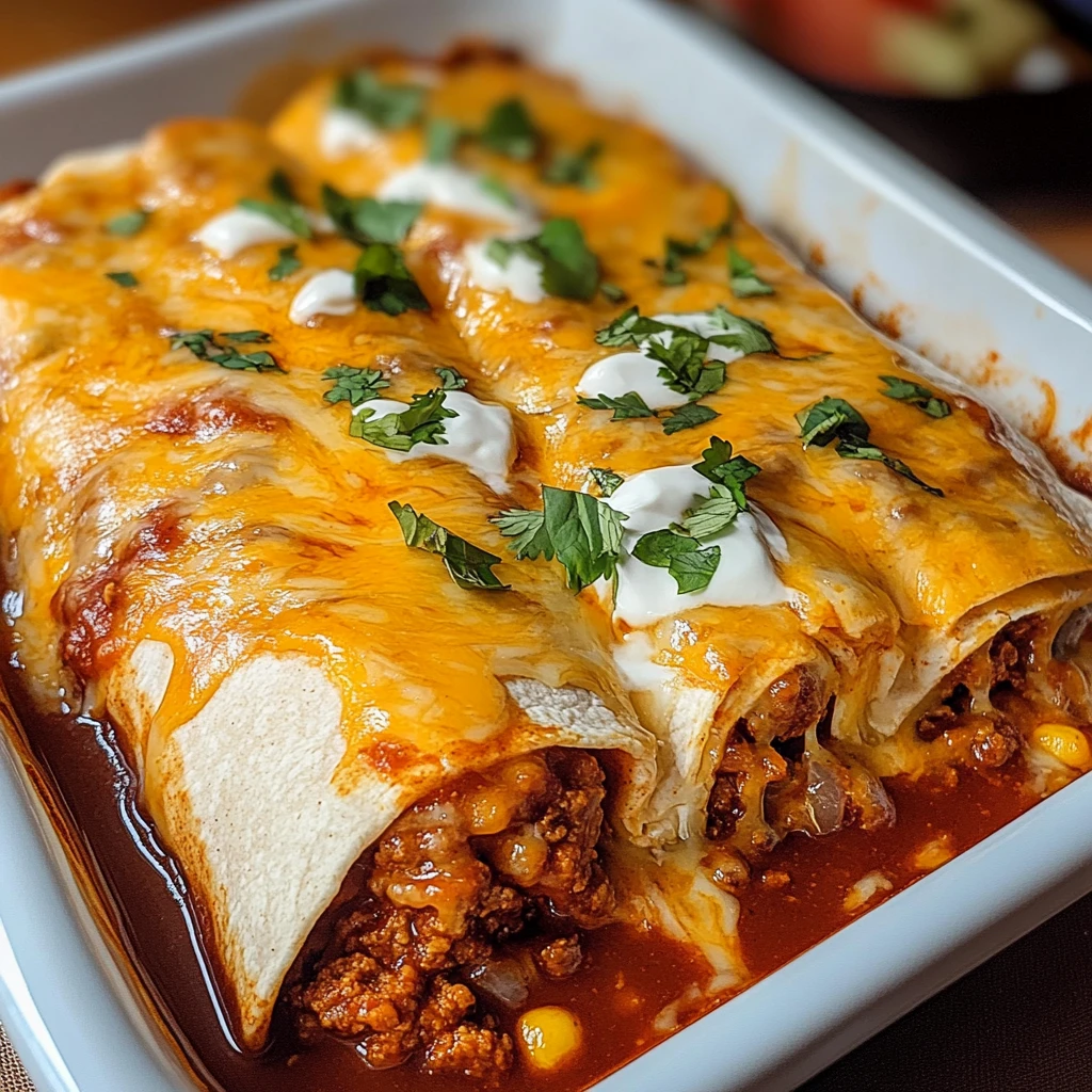 Baked Wet Burritos 6 Ingredients Easy Delicious