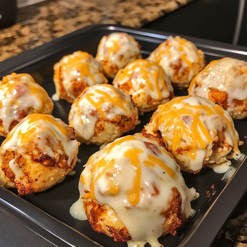 Indulge in Buffalo Chicken Bacon Ranch Cheese Bombs Today! 4 Buffalo Chicken Bacon Ranch Cheese Bombs 30 Minutes Easy Delicious