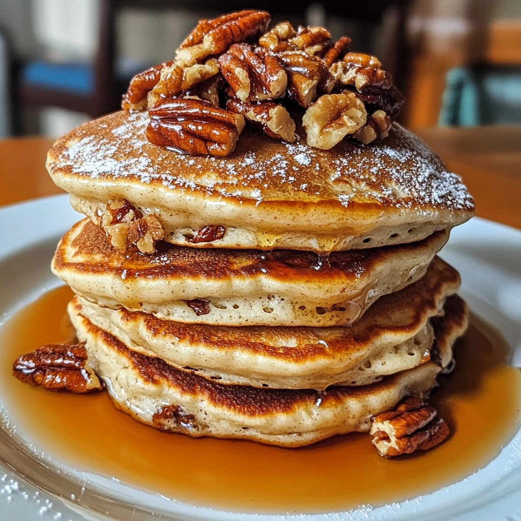 Indulge in Fluffy Butter Pecan Pancakes for Breakfast Delight 4 Butter Pecan Pancakes 4 Servings Ultimate Delicious