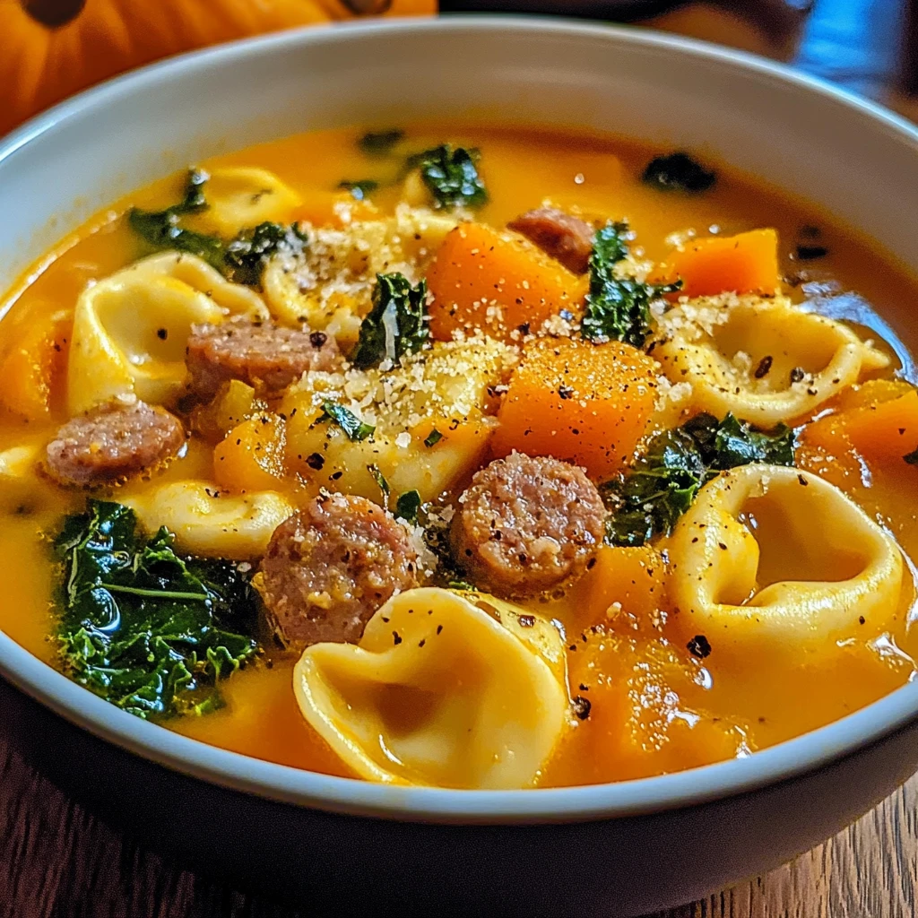 Butternut Squash and Sausage Tortellini Soup 30 Minutes Easy Delicious
