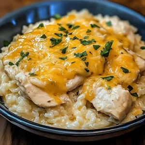 Cheesy Chicken and Rice 5 Steps Ultimate Delicious