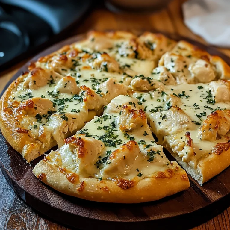 Chicken Alfredo Garlic Bread Pizza 30 Minutes Ultimate Delicious