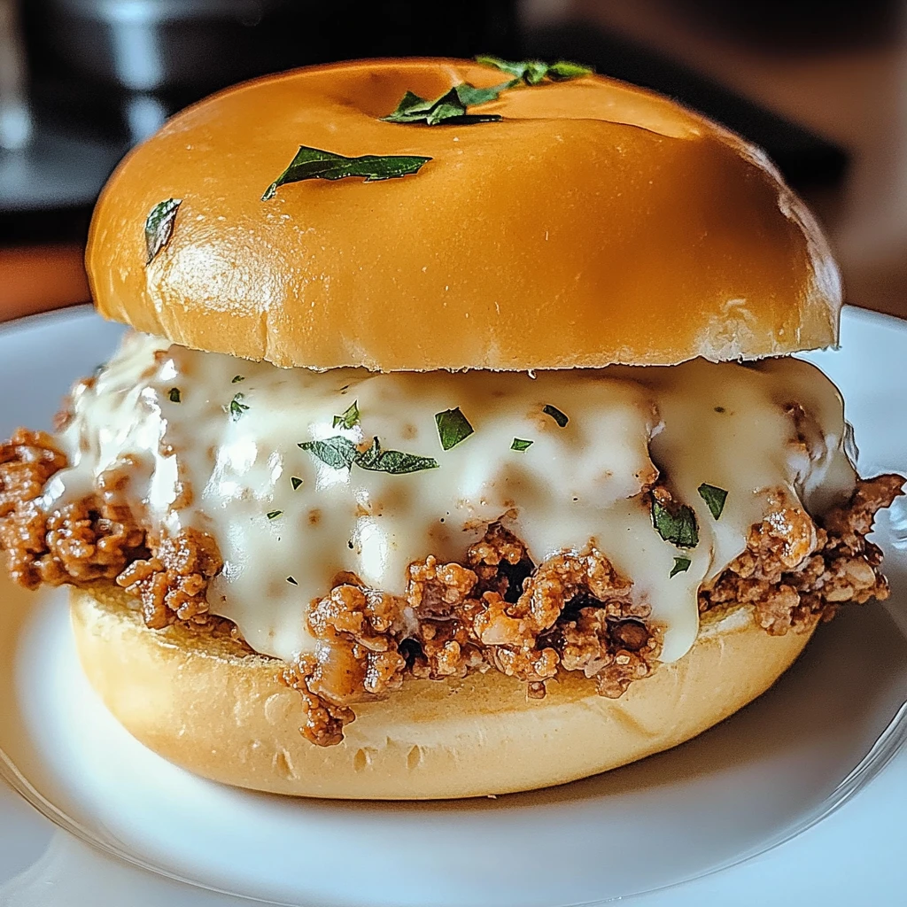 Chicken Alfredo Sloppy Joes 4 Servings Easy Delicious