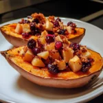 Cranberry Apple Twice-Baked Sweet Potatoes 4 Servings Perfect Delicious