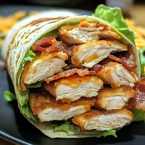 Crispy Chicken Bacon Ranch Wrap 4 Servings Ultimate Delicious