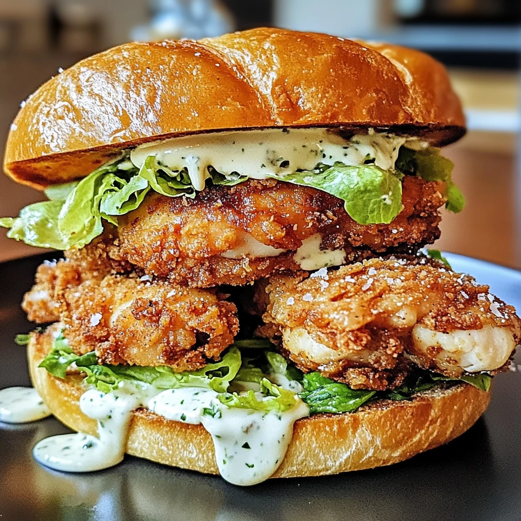 Indulge in the Crispy Chicken Caesar Sandwich: A Must-Try Recipe! 4 Crispy Chicken Caesar Sandwich 4 Servings Perfect Delicious