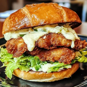 Crispy Chicken Caesar Sandwich 4 Servings Perfect Delicious