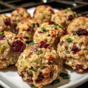 Festive Cranberry Turkey Stuffing Balls 30 Minutes Awesome Delicious