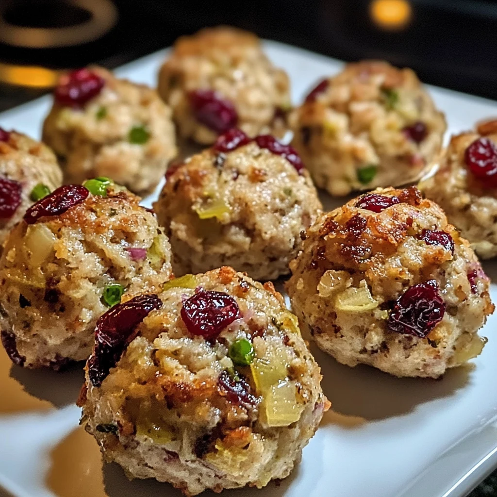 Discover the Joy of Festive Cranberry Turkey Stuffing Balls Today! 4 Festive Cranberry Turkey Stuffing Balls 30 Minutes Awesome Delicious