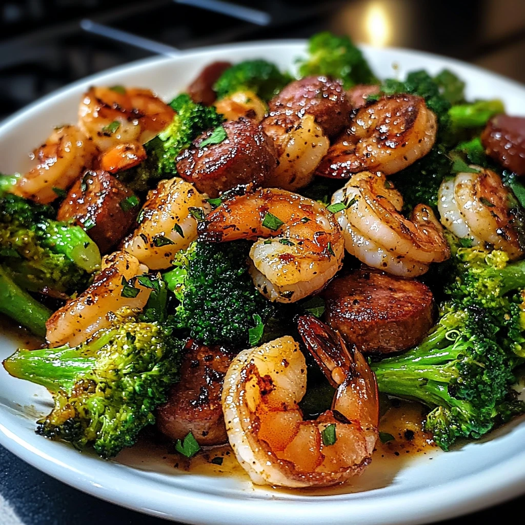 Garlic Butter Shrimp Sausage and Broccoli 30 Minutes Supreme Delicious