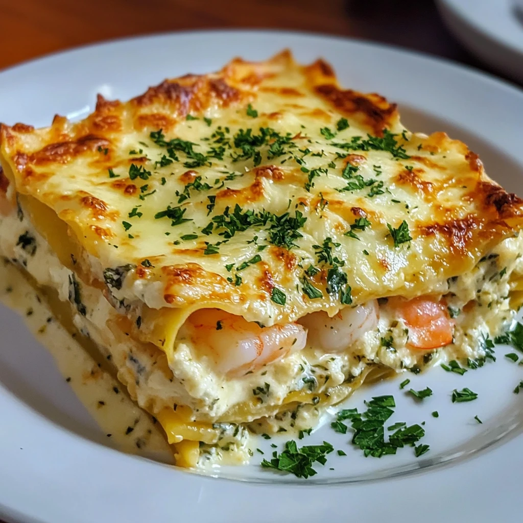 Garlic Butter Shrimp Scampi Lasagna 4 Servings Ultimate Delicious