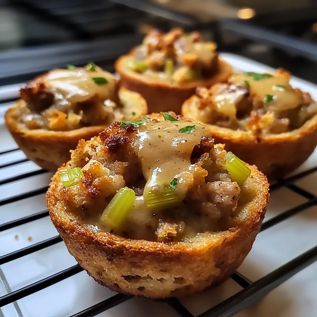 Discover Irresistible Gravy-Stuffed Stuffing Muffins Today! 4 Gravy-Stuffed Stuffing Muffins 12 Servings Awesome Delicious