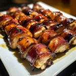 Honey Whiskey Glazed Chicken Bacon Wrap Bombs - 30 Minutes Ultimate Delicious