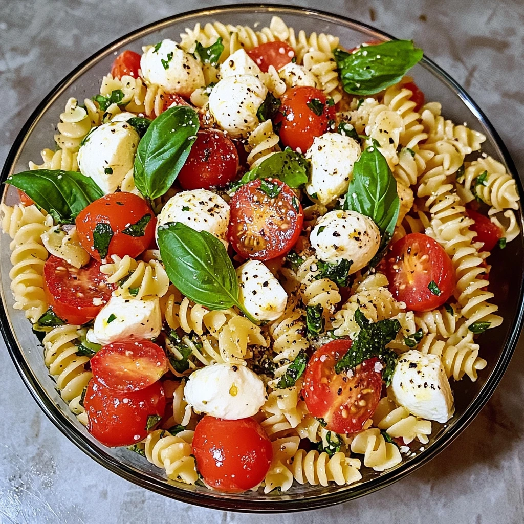 Italian Caprese Pasta Salad 7 Ingredients Easy Delicious