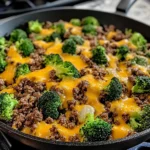 Keto Hamburger Broccoli Skillet 5 Steps Easy Delicious