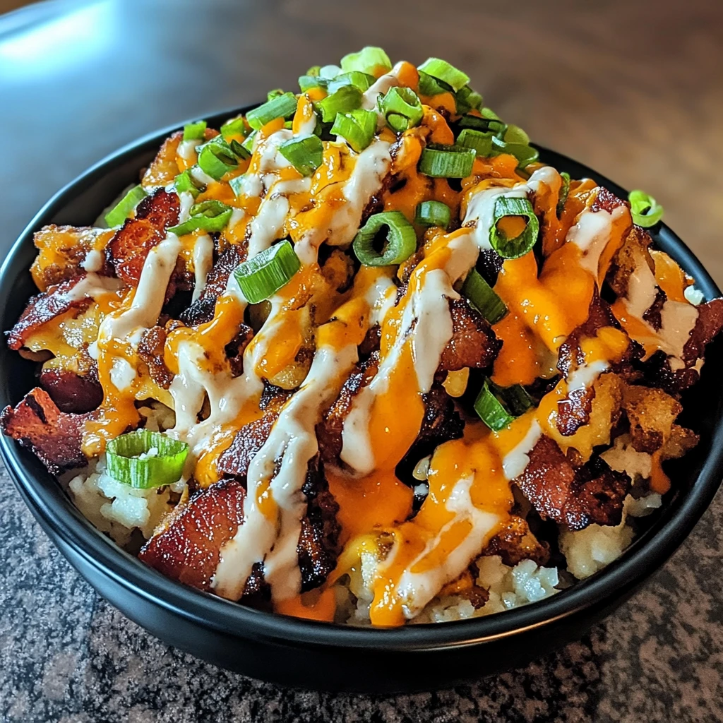 Indulge in Loaded Crispy Buffalo Bacon Cheese Blackout Bowls Today! 4 Loaded Crispy Buffalo Bacon Cheese Blackout Bowls 30 Minutes Ultimate Delicious