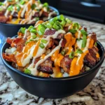 Indulge in Loaded Crispy Buffalo Bacon Cheese Blackout Bowls Today! 5 Loaded Crispy Buffalo Bacon Cheese Blackout Bowls 30 Minutes Ultimate Delicious