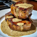 Savor Maple Bacon Pork Chops with Creamy Dijon Sauce Today! 5 Maple Bacon Pork Chops 4 Servings Supreme Delicious
