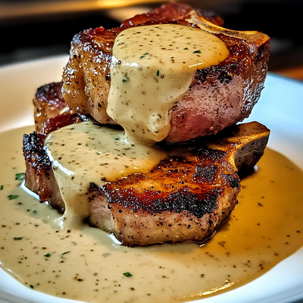 Savor Maple Bacon Pork Chops with Creamy Dijon Sauce Today! 4 Maple Bacon Pork Chops 4 Servings Supreme Delicious