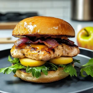 Maple Mustard Apple Chicken Burgers 6 Ingredients Awesome Delicious
