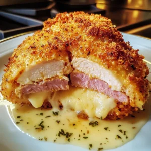 Oven Chicken Cordon Bleu 4 Servings Easy Delicious