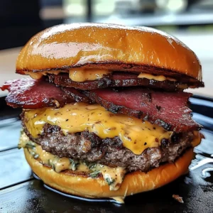Pastrami Smash Burger 4 Servings Ultimate Delicious