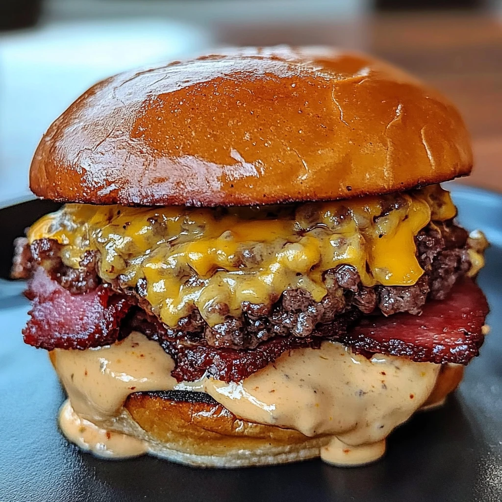 Savor the Flavor: The Ultimate Pastrami Smash Burger Recipe 4 Pastrami Smash Burger 4 Servings Ultimate Delicious