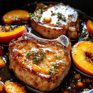 Peach Glazed Pork Chops 4 Servings Easy Delicious