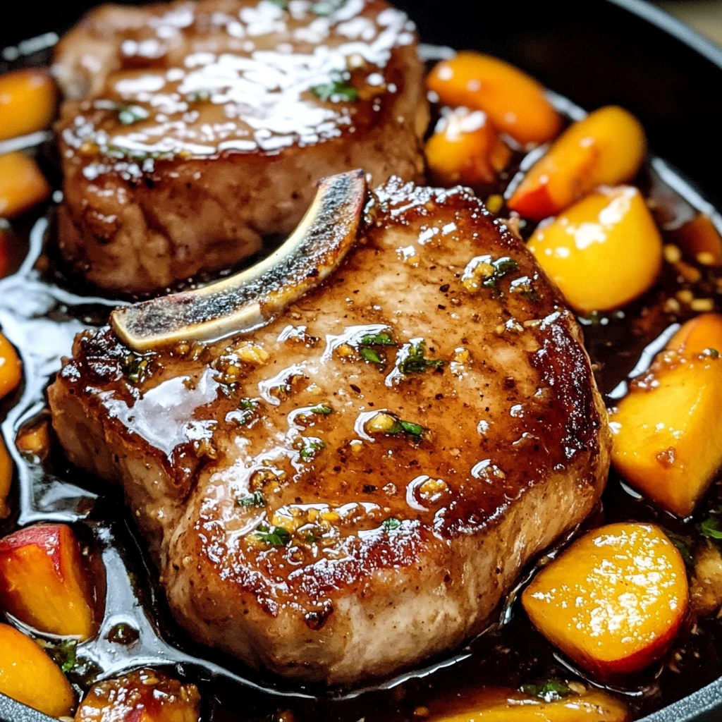 Discover the Joy of Peach Glazed Pork Chops for Dinner 4 Peach Glazed Pork Chops 4 Servings Easy Delicious