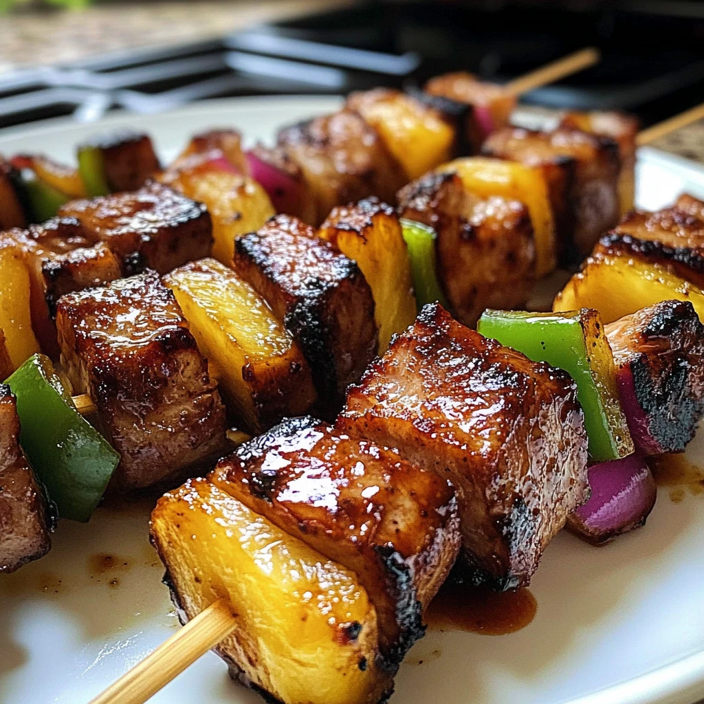 Pineapple BBQ Pork Skewers 30 Minutes Perfect Delicious
