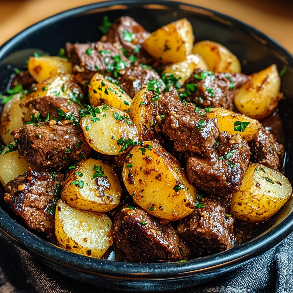 Slow Cooker Garlic Butter Beef Bites & Potatoes - 5 Steps to Amazing