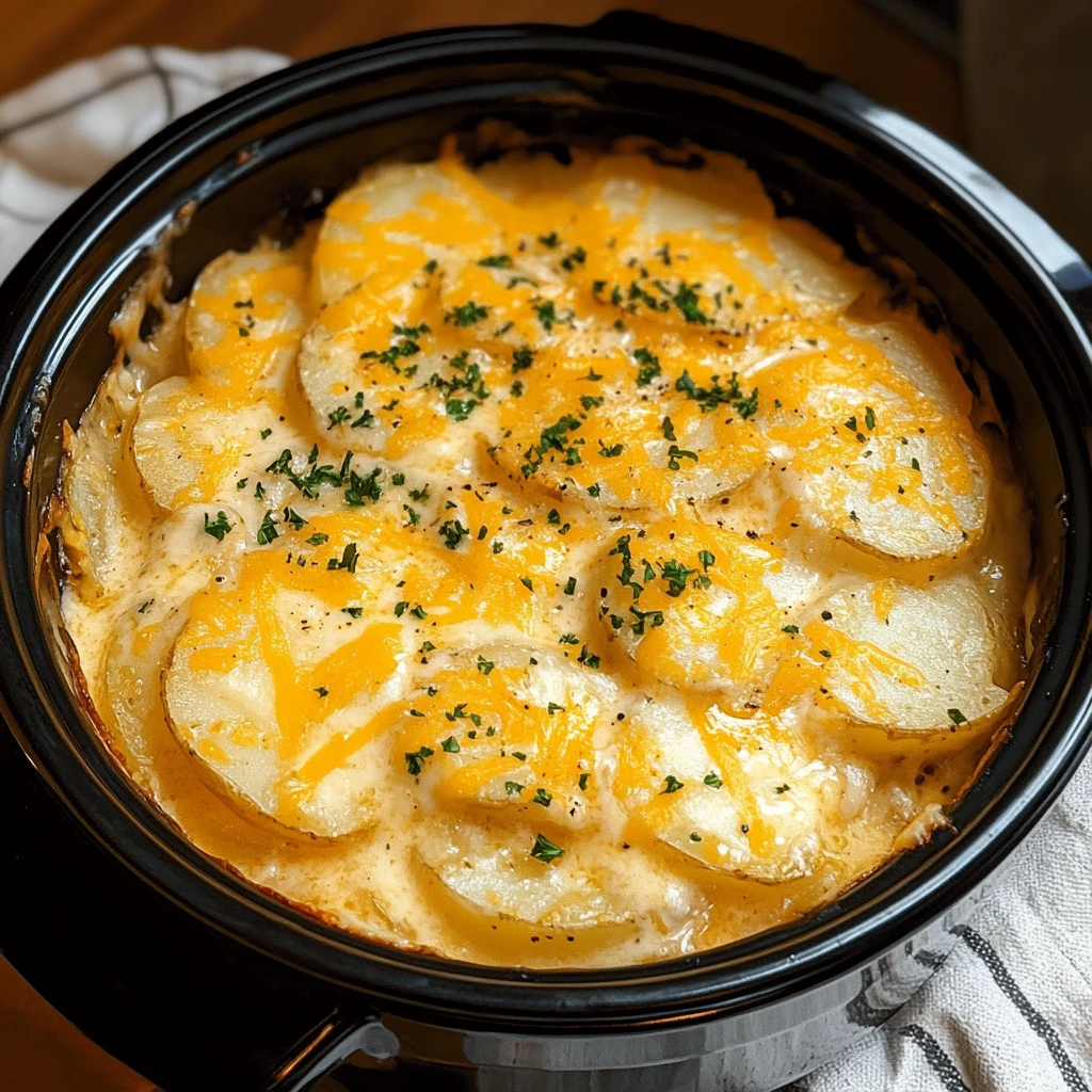 Discover How to Make Slow Cooker Scalloped Potatoes Today! 4 Slow Cooker Scalloped Potatoes 4 Servings Easy Delicious