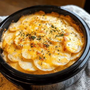 Slow Cooker Scalloped Potatoes 4 Servings Easy Delicious