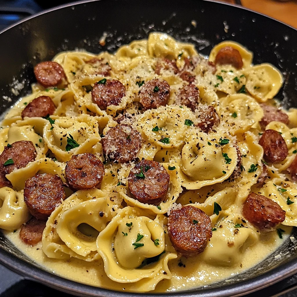 Smoked Sausage Alfredo Tortellini 4 Servings Easy Delicious
