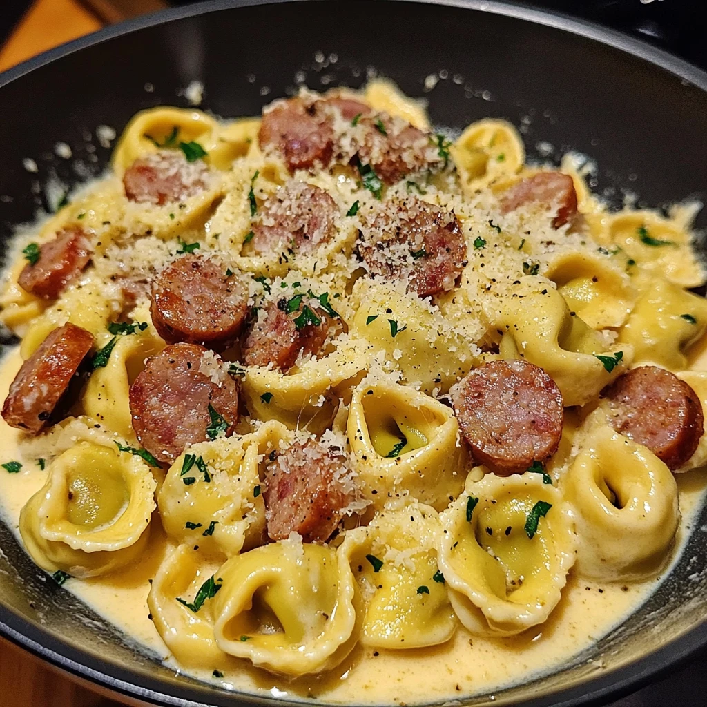 Smoked Sausage Alfredo Tortellini 4 Servings Easy Delicious