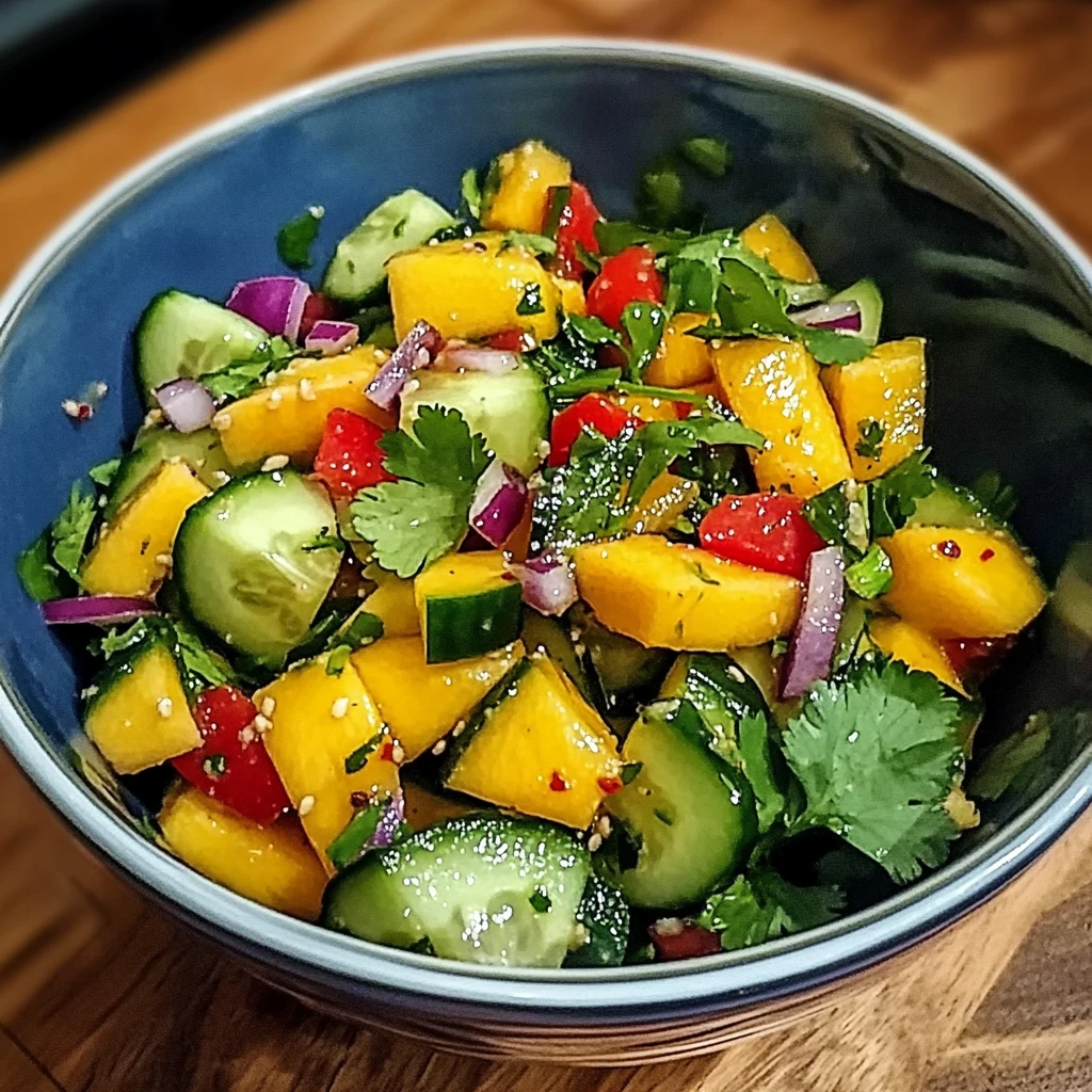 Create a Refreshing Thai Mango Cucumber Salad in Just 5 Steps! 4 Thai Mango Cucumber Salad 5 Steps Awesome Delicious